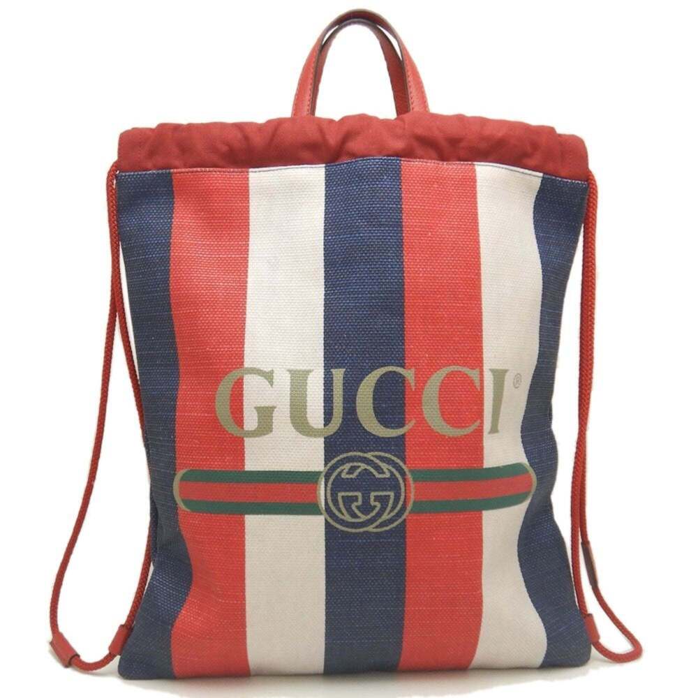 Gucci Drawstring Medium 473872 Backpack, Canvas A… - image 1